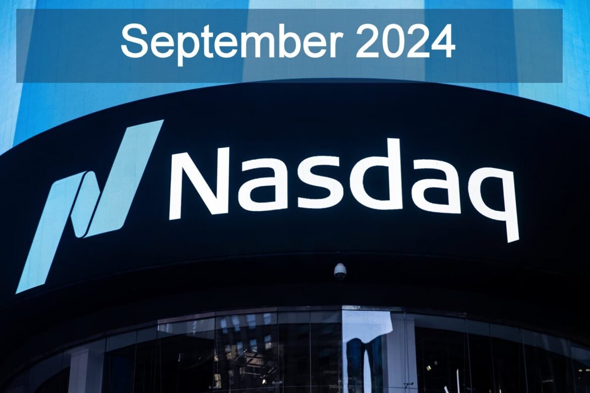 Nasday stock index, september 2024, plutusinvestor.com Nasdaq Stock Index performance overview for September 2024, analysis by PlutusInvestor.com